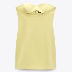 Zara Strapless Cut Out Dress Size Extra Small